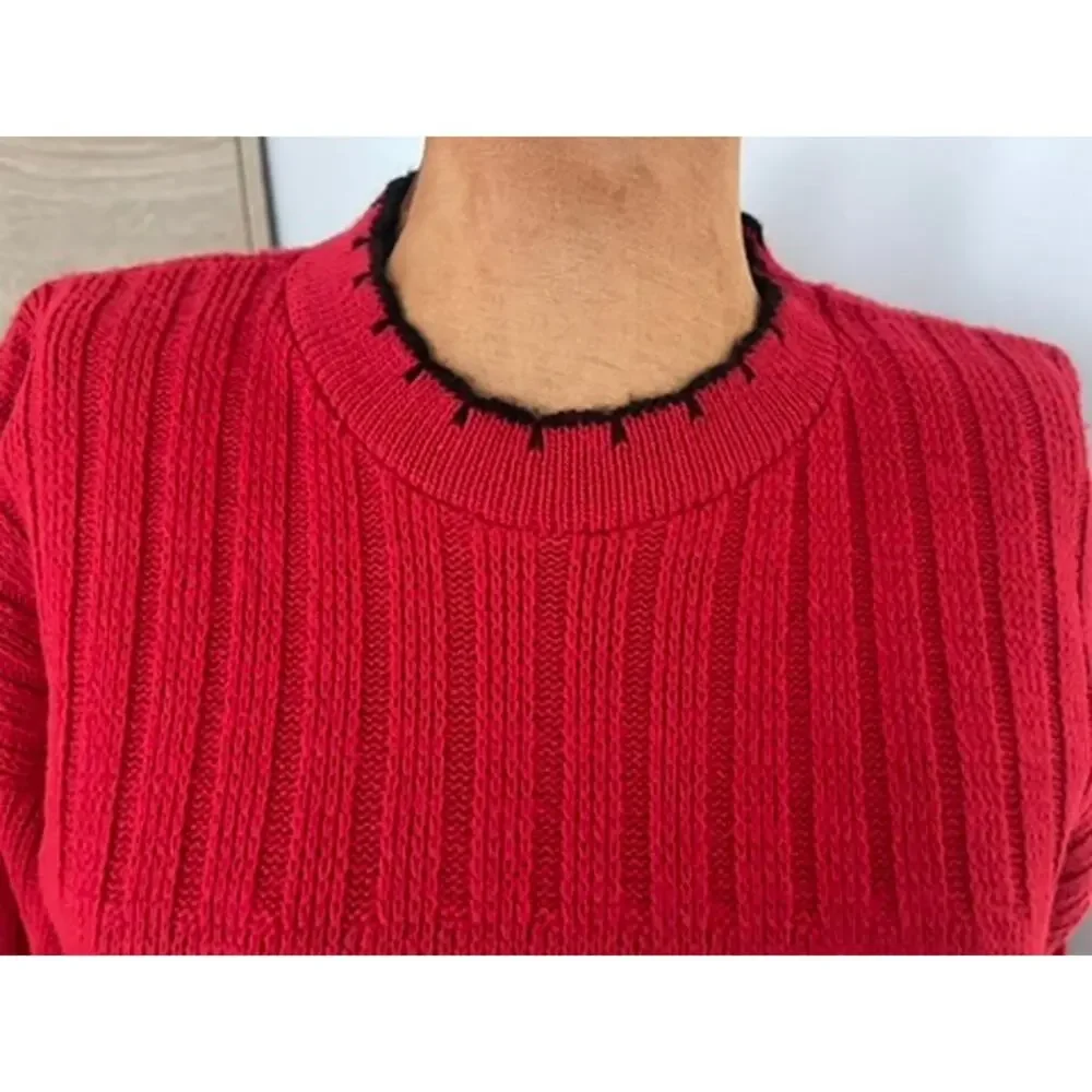 Arielle Sz S Vintage Teddy Bear Sweater Red Holiday Christmas Ugly 90's Kidcore
